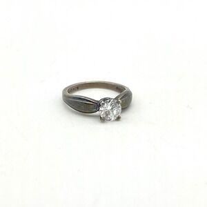 Kabana 925 Sterling Silver Ring Round Cut‎ CZ Solitaire Vintage Size 6